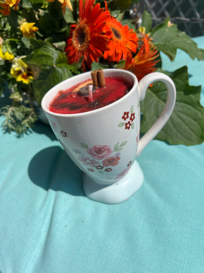 Floral Teacup Candle